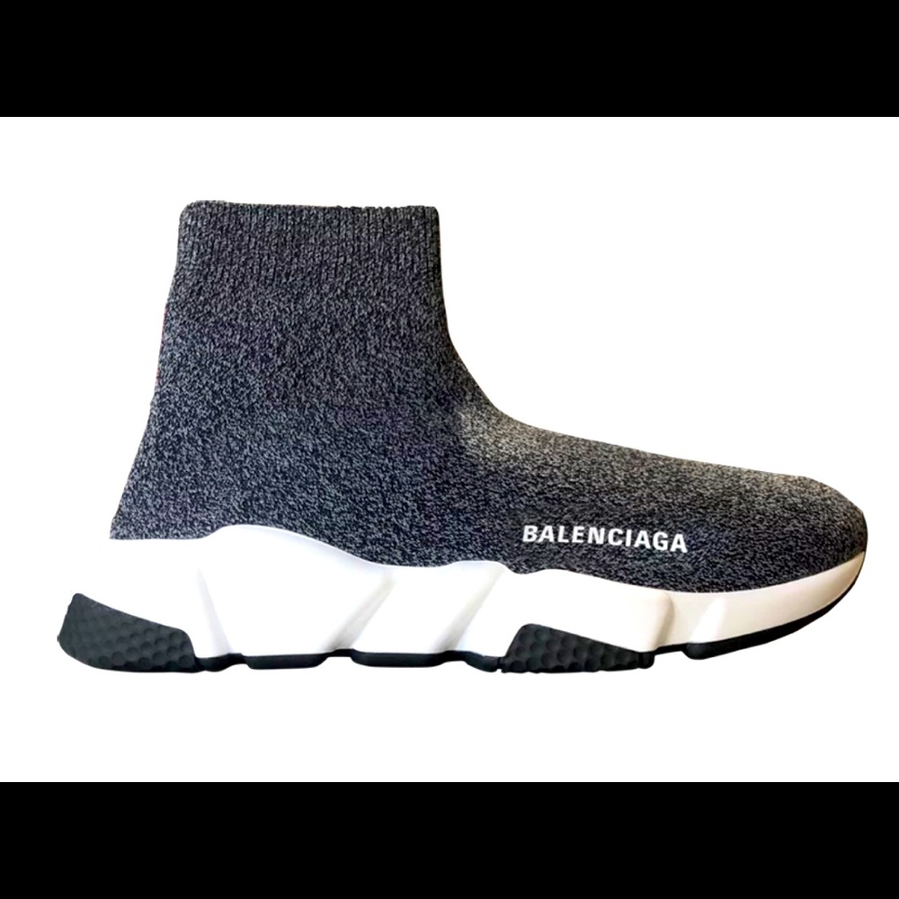Authentic Balenciaga Women’s Blk/Wht Speed Lt Sneaker